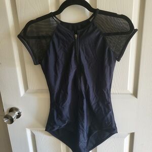 Black Mesh Sleeve Bodysuit